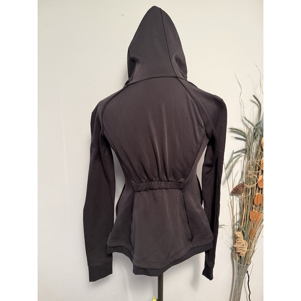 Lululemon Stopover Jacket Full Zip Hooded Vented Black Womens Size 4